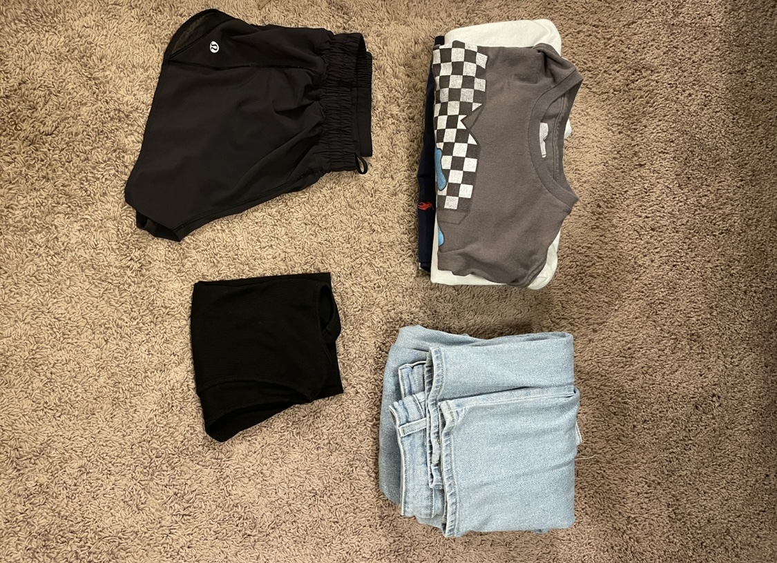 folded clothes stack